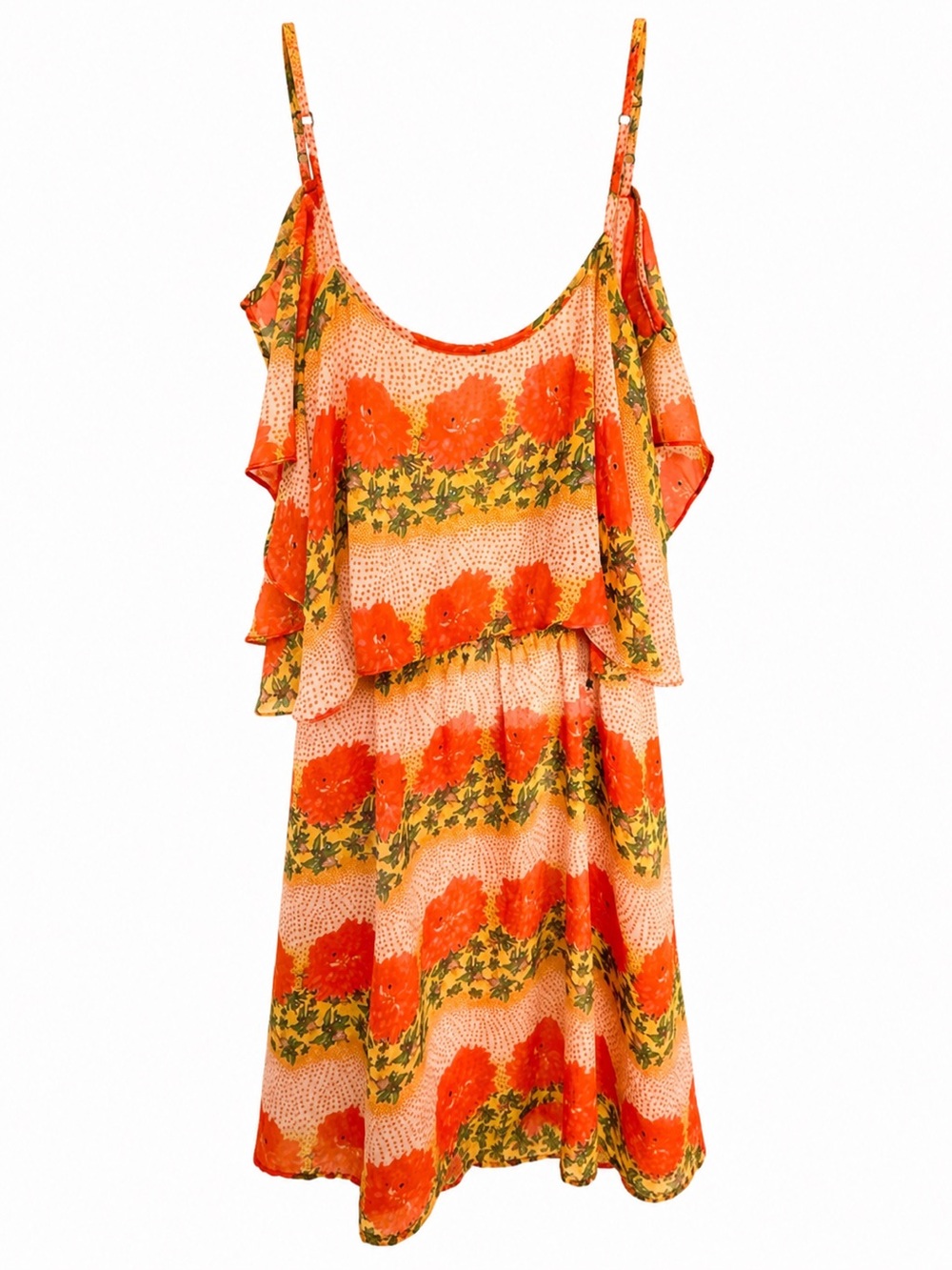 O'Neill Yellow & Orange Floral Sundress 
Open back as seen in second photo